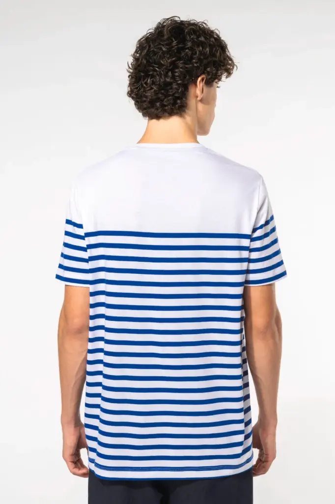 Marine-T-shirt ronde hals Bio heren — productfoto 2
