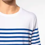 Marine-T-shirt ronde hals Bio heren — productfoto 3