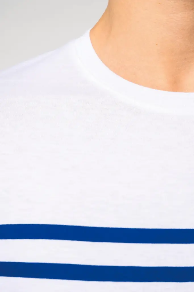 Marine-T-shirt ronde hals Bio heren — productfoto 4