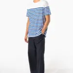 Marine-T-shirt ronde hals Bio heren — productfoto 5