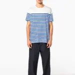 Marine-T-shirt ronde hals Bio heren — productfoto 7