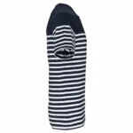 Marine-T-shirt ronde hals Bio heren, navy / white stripes — productfoto 8