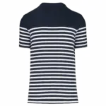Marine-T-shirt ronde hals Bio heren, navy / white stripes — productfoto 10