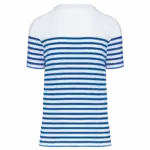 Marine-T-shirt ronde hals Bio heren, white / royal blue stripe — productfoto 19