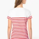 Marine-T-shirt ronde hals Bio dames — productfoto 2