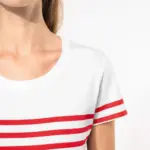 Marine-T-shirt ronde hals Bio dames — productfoto 3