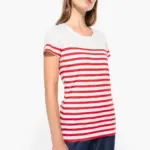Marine-T-shirt ronde hals Bio dames — productfoto 5