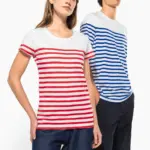 Marine-T-shirt ronde hals Bio dames — productfoto 6