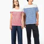 Marine-T-shirt ronde hals Bio dames — productfoto 10