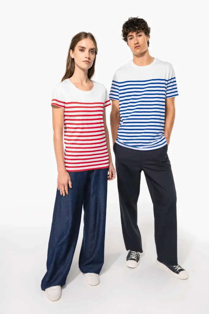 Marine-T-shirt ronde hals Bio dames — productfoto 11