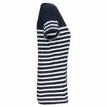 Marine-T-shirt ronde hals Bio dames, navy / white stripes — productfoto 12