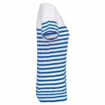 Marine-T-shirt ronde hals Bio dames, white / royal blue stripe — productfoto 21