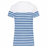 Marine-T-shirt ronde hals Bio dames, white / royal blue stripe — productfoto 23