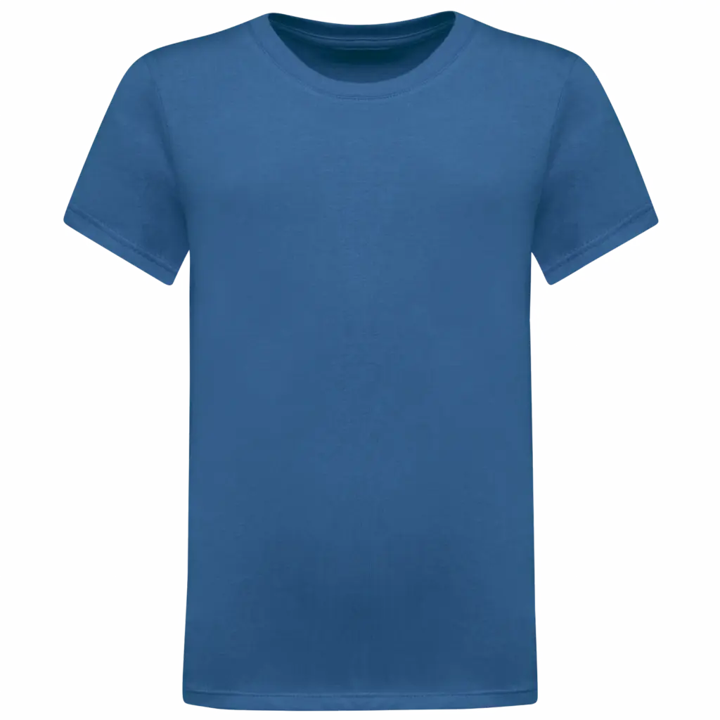 T-shirt ronde hals kinderen, light royal blue — productfoto 12