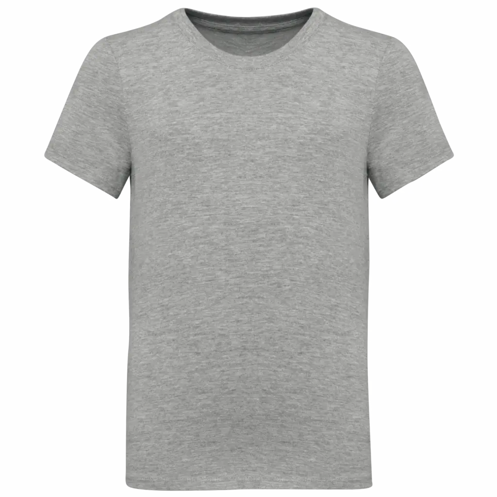 T-shirt ronde hals kinderen, oxford grey — productfoto 18
