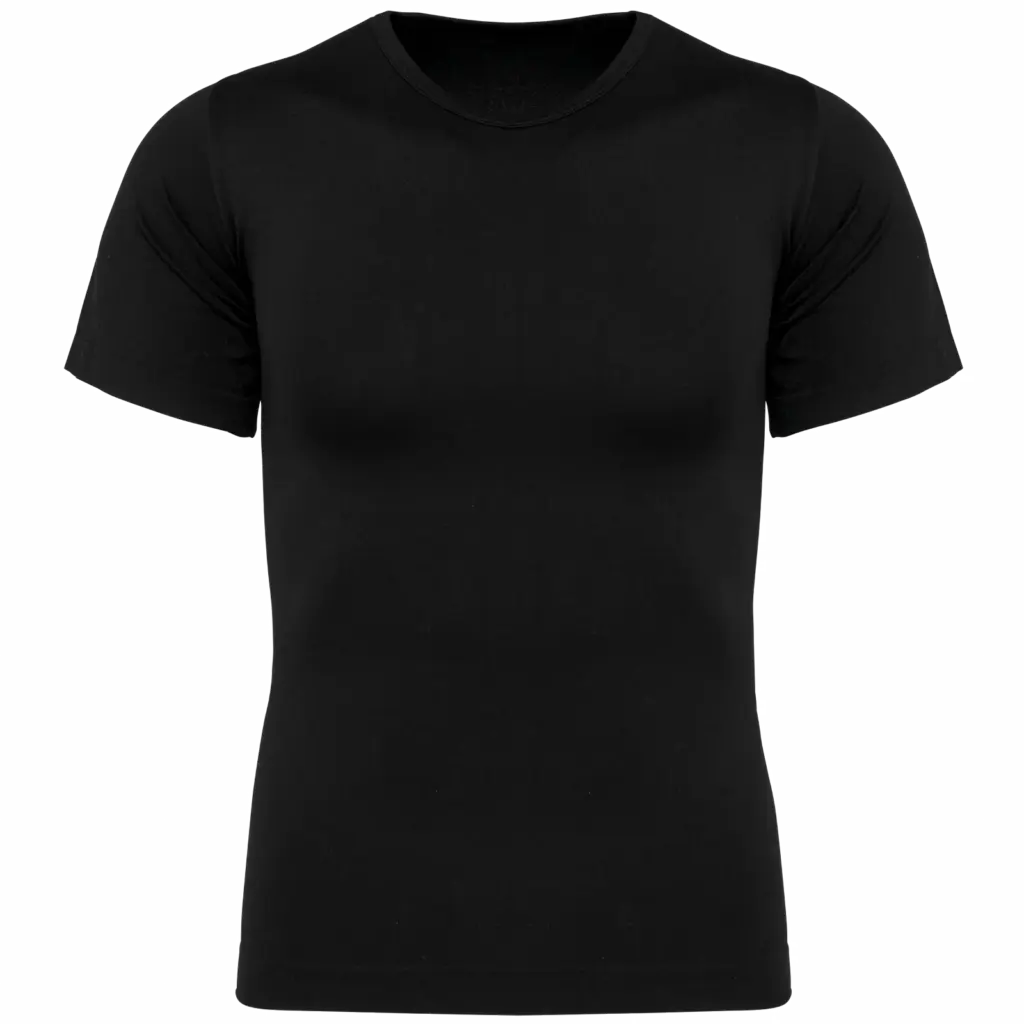 Ecologisch tweede huid heren-T-shirt met korte mouwen, black — productfoto 3