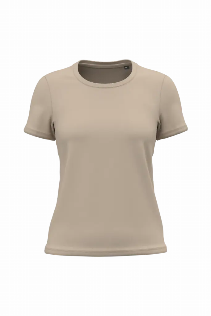 K3052ORG - Dames T-shirt Bio190, light sand — productfoto 3
