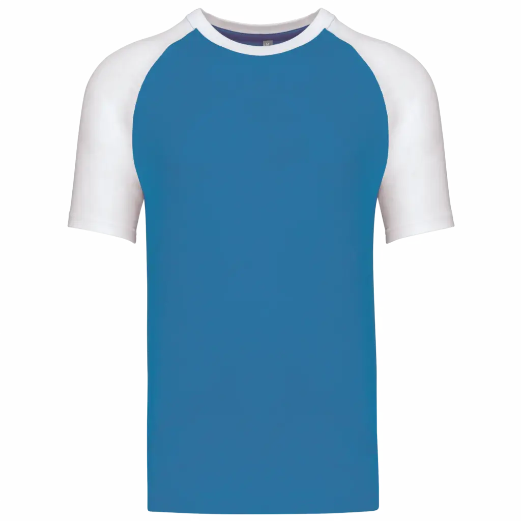 Baseball - Tweekleurig T-shirt, aqua blue / white — productfoto 10
