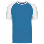 Baseball - Tweekleurig T-shirt, aqua blue / white — productfoto 10