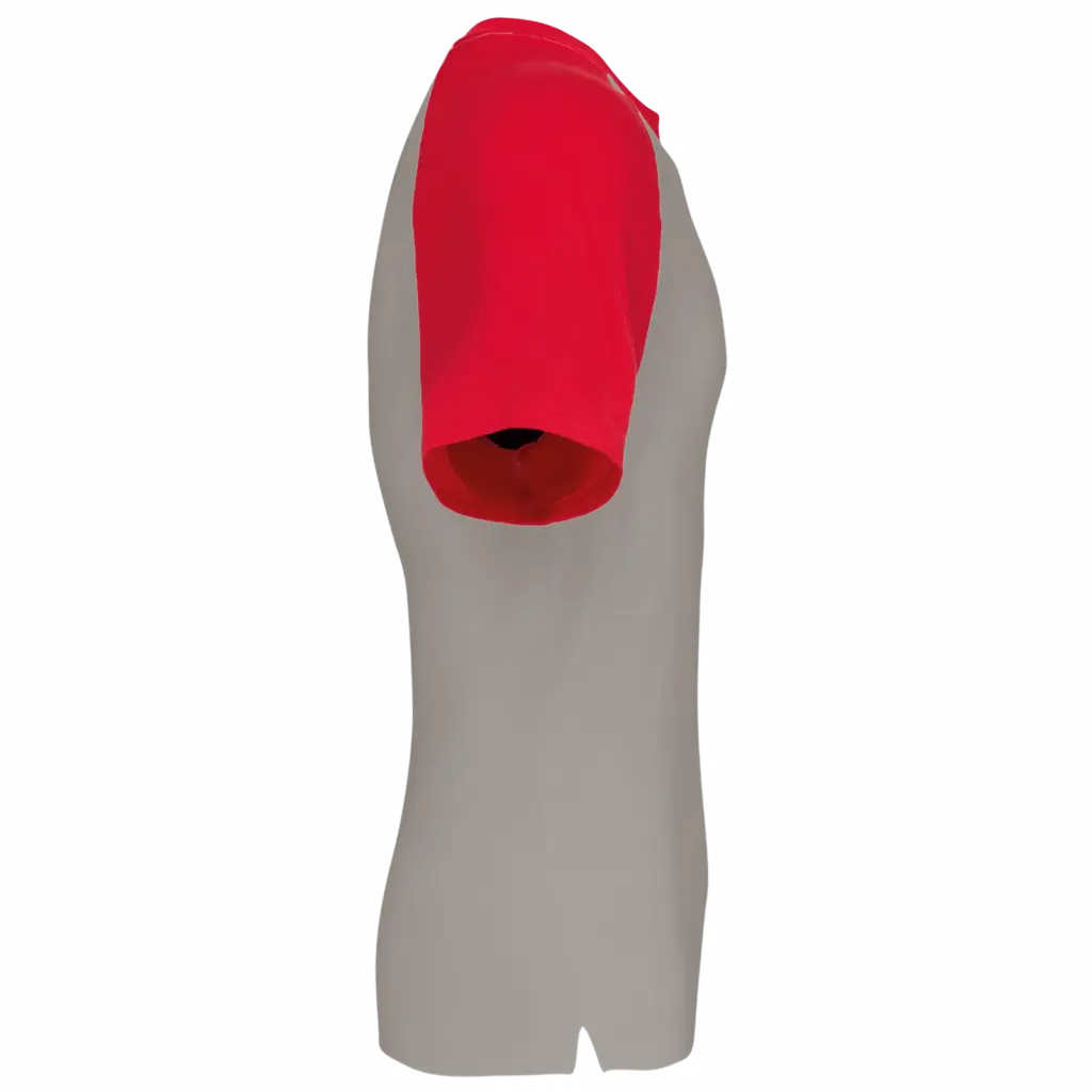 Baseball - Tweekleurig T-shirt, light grey / red — productfoto 18