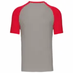 Baseball - Tweekleurig T-shirt, light grey / red — productfoto 20