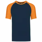 Baseball - Tweekleurig T-shirt, navy / orange — productfoto 22