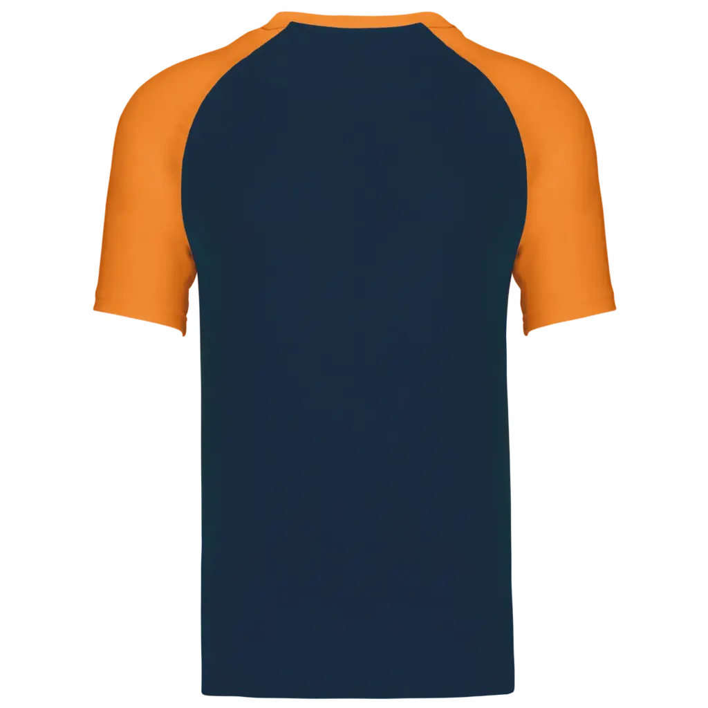 Baseball - Tweekleurig T-shirt, navy / orange — productfoto 23