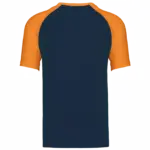 Baseball - Tweekleurig T-shirt, navy / orange — productfoto 23