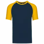 Baseball - Tweekleurig T-shirt, navy / yellow — productfoto 25
