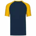 Baseball - Tweekleurig T-shirt, navy / yellow — productfoto 26