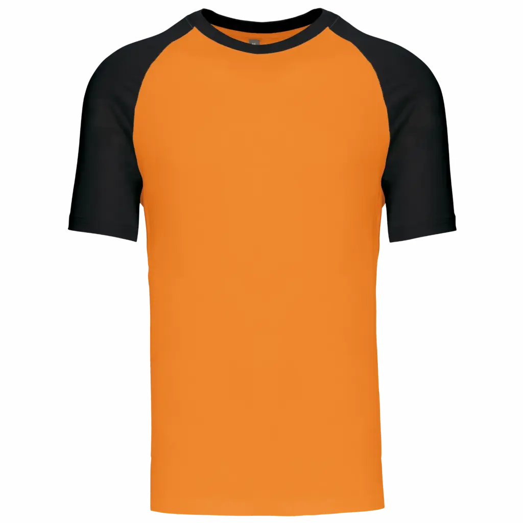 Baseball - Tweekleurig T-shirt, orange / black — productfoto 28
