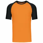 Baseball - Tweekleurig T-shirt, orange / black — productfoto 28