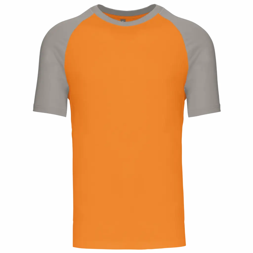 Baseball - Tweekleurig T-shirt, orange / light grey — productfoto 31