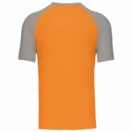 Baseball - Tweekleurig T-shirt, orange / light grey — productfoto 32