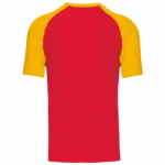 Baseball - Tweekleurig T-shirt, red / yellow — productfoto 35