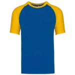 Baseball - Tweekleurig T-shirt, royal blue / yellow — productfoto 37