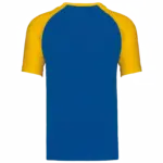 Baseball - Tweekleurig T-shirt, royal blue / yellow — productfoto 38