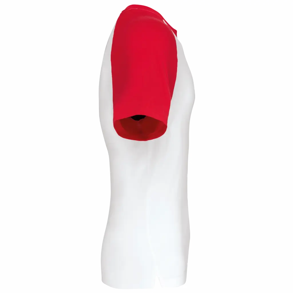 Baseball - Tweekleurig T-shirt, white / red — productfoto 51