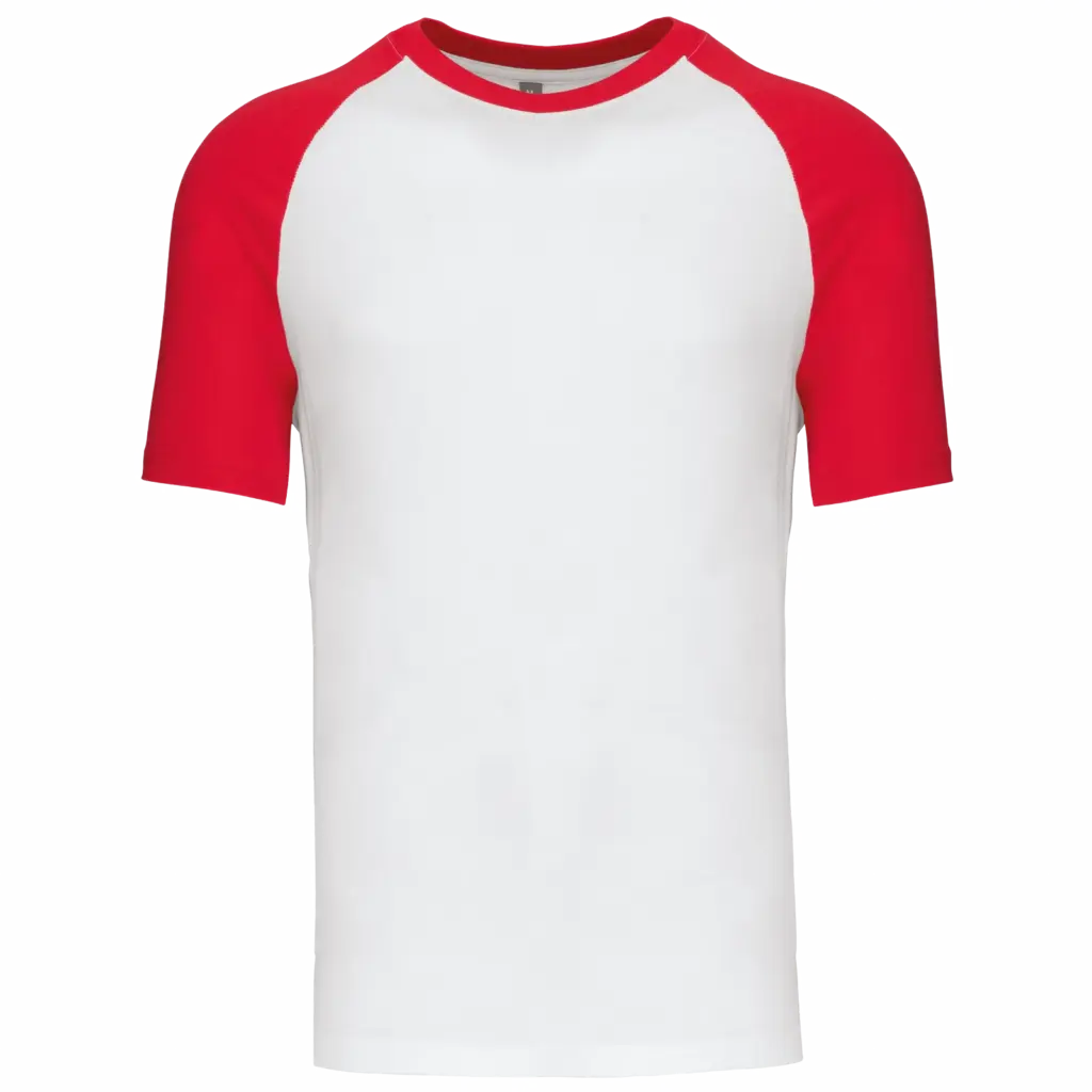 Baseball - Tweekleurig T-shirt, white / red — productfoto 52