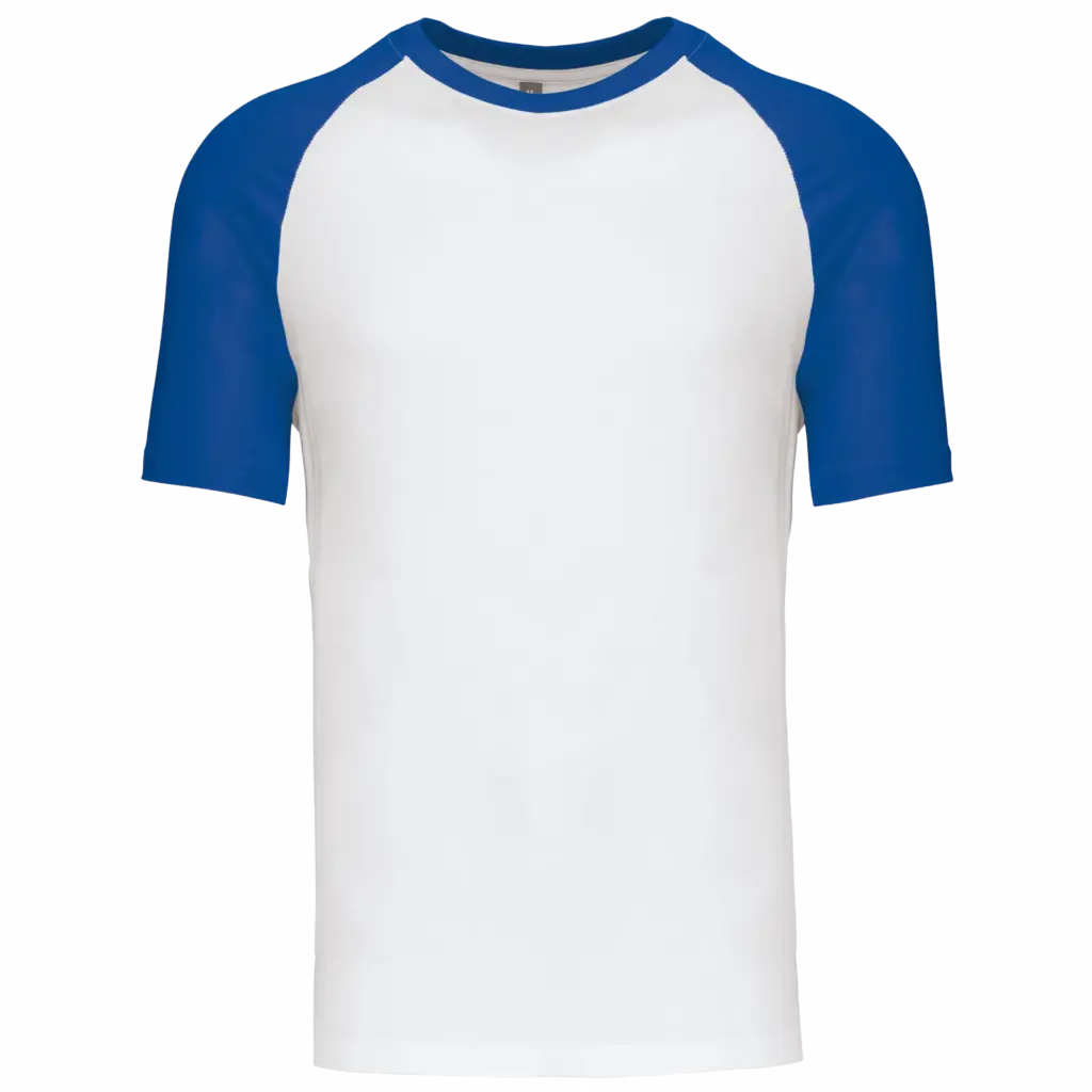 Baseball - Tweekleurig T-shirt, white / royal blue — productfoto 55