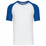 Baseball - Tweekleurig T-shirt, white / royal blue — productfoto 55