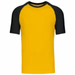 Baseball - Tweekleurig T-shirt, yellow / black — productfoto 58