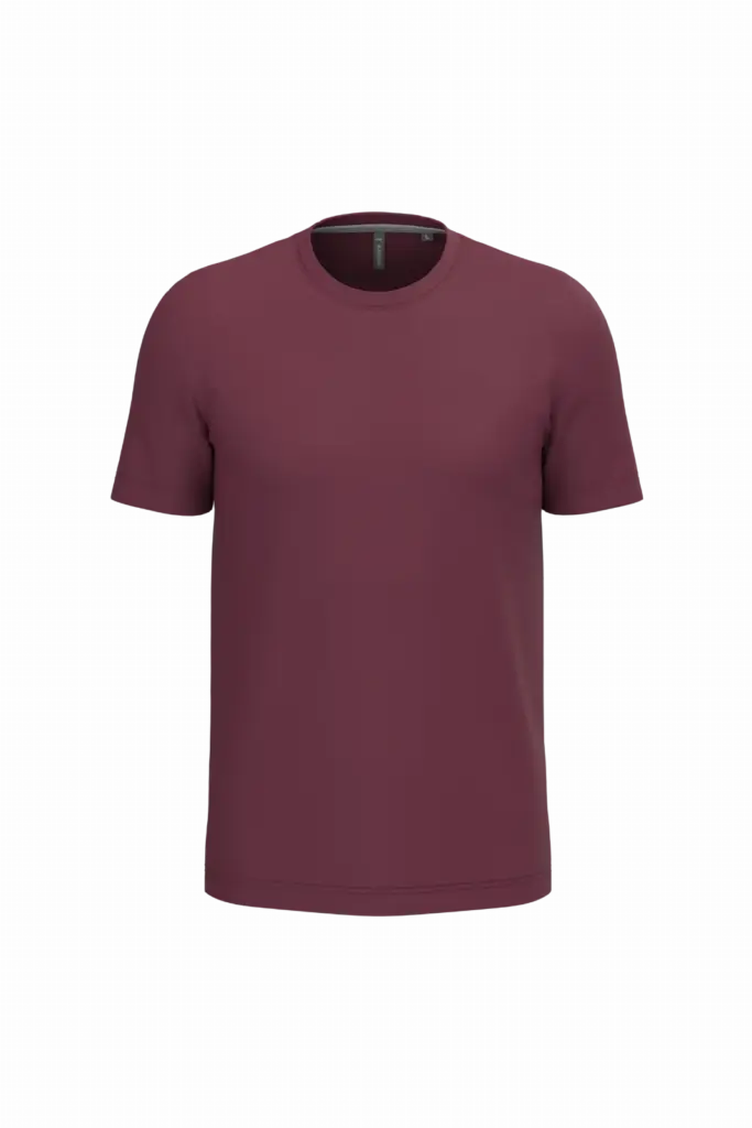 T-shirt ronde hals korte mouwen, wine — productfoto 68