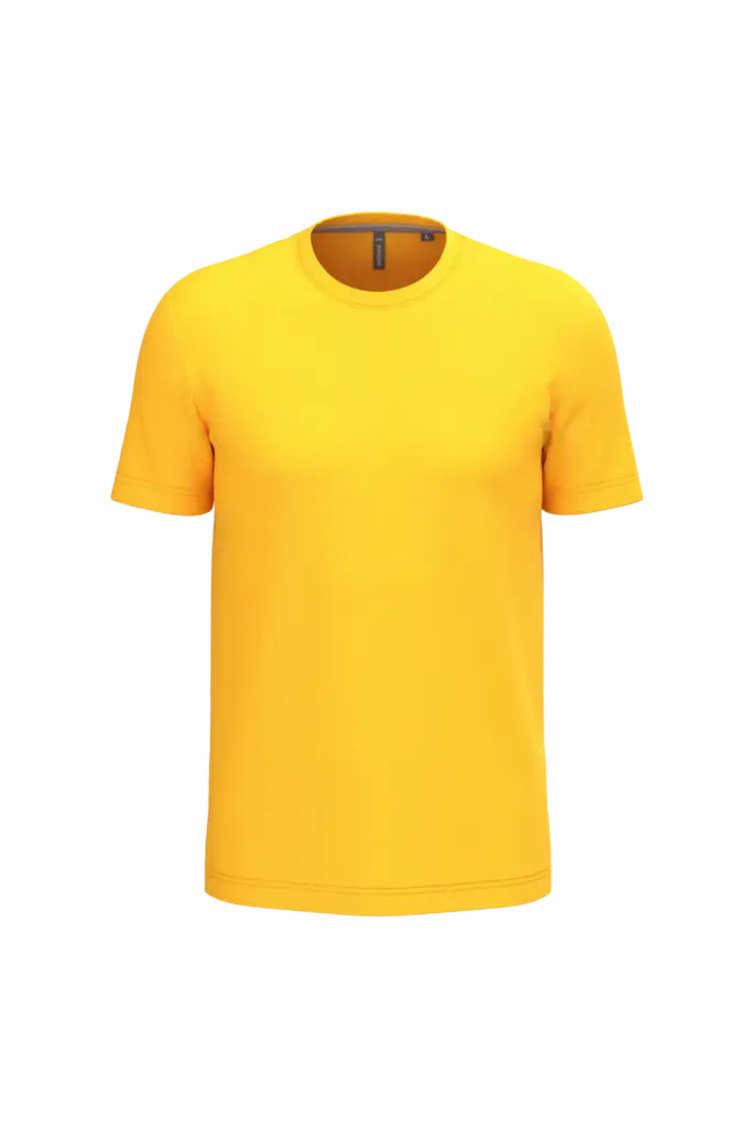 T-shirt ronde hals korte mouwen, yellow — productfoto 69