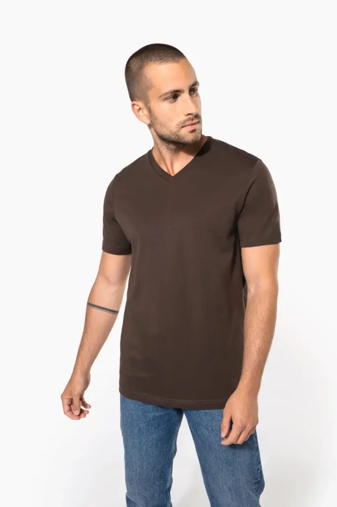 T-shirt V-hals korte mouwen
