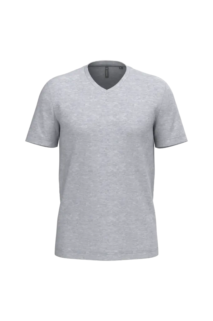 T-shirt V-hals korte mouwen, oxford grey — productfoto 50