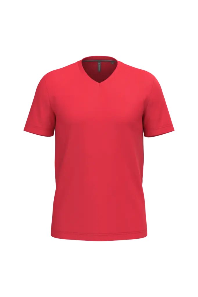 T-shirt V-hals korte mouwen, red — productfoto 52