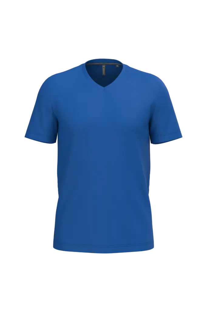 T-shirt V-hals korte mouwen, royal blue — productfoto 53