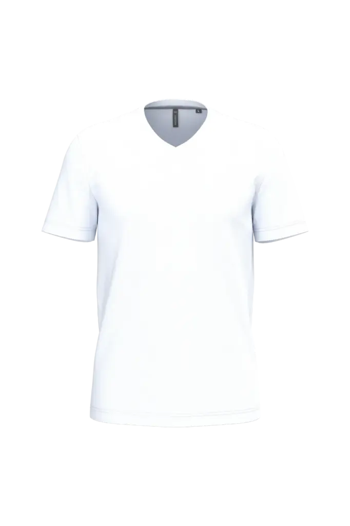 T-shirt V-hals korte mouwen, white — productfoto 56