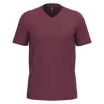 T-shirt V-hals korte mouwen, wine — productfoto 57